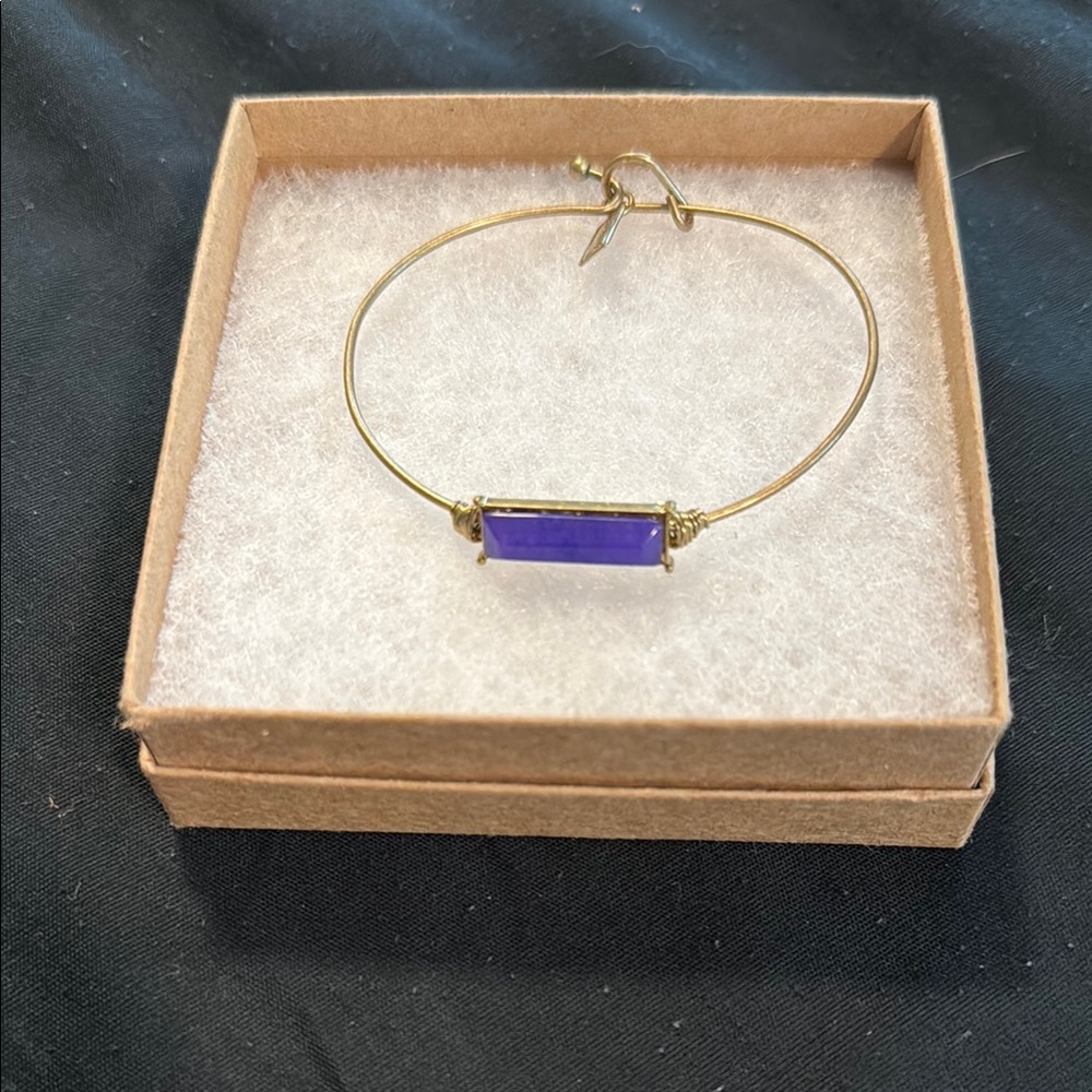 Elegant Gold and Purple Bracelet